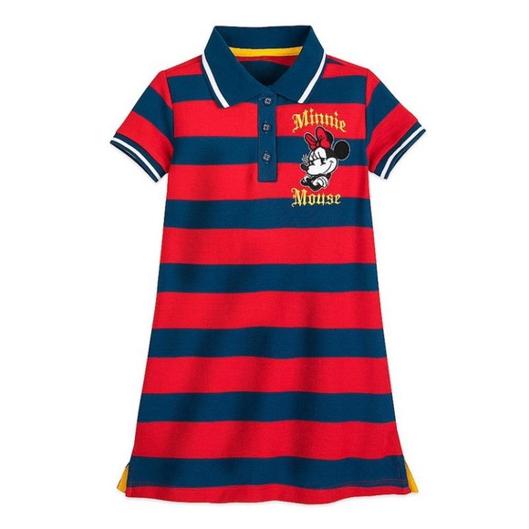 Disney Other - Minnie Mouse Striped Polo Shirt Dress for Girls